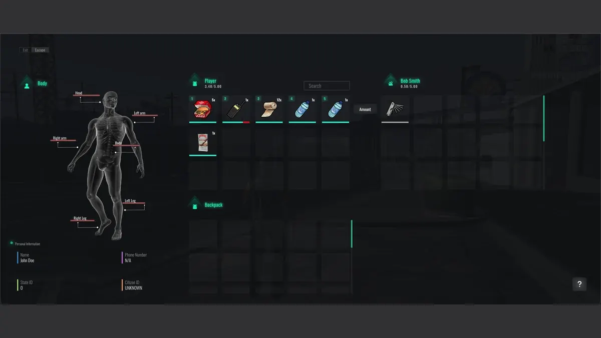 Ox Inventory — X-Ray preview